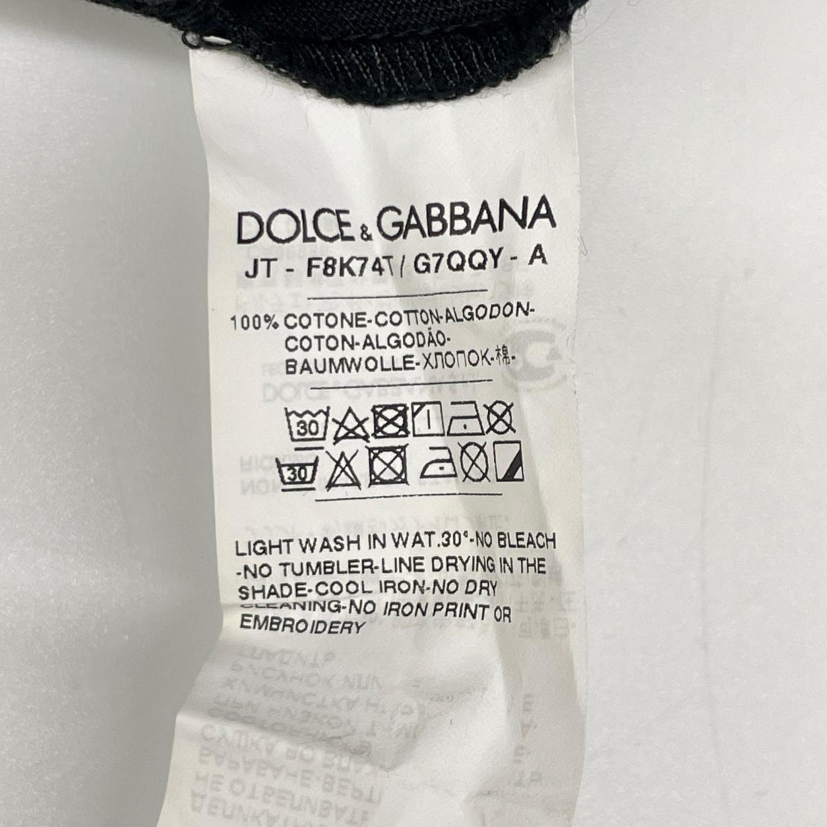 DOLCE&GABBANA Dolce & Gabbana F8K74T black fashion sinner T-shirt top