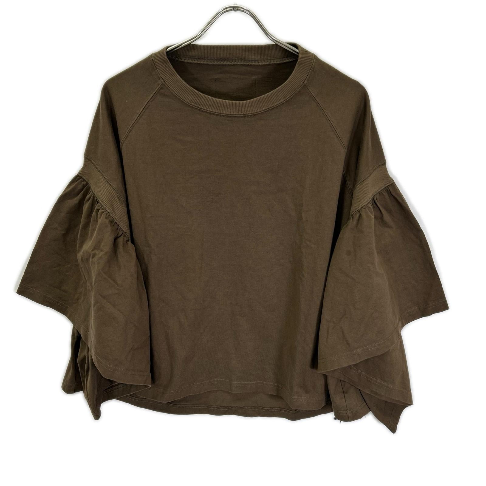 COGTHEBIGSMOKE コグザビッグスモーク 1201-172-1209-1 カーキ LAURA GATHERED SLV TOP/ボリューム ギャザー フレアブラウス トップス