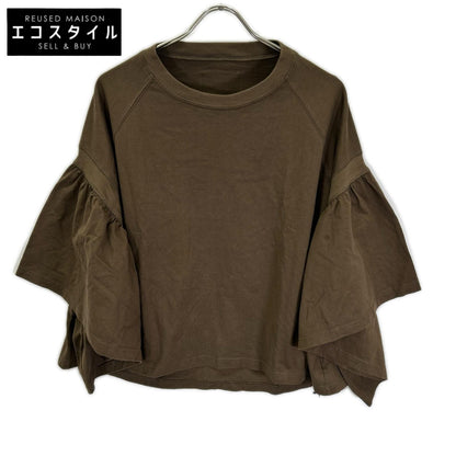 COGTHEBIGSMOKE コグザビッグスモーク 1201-172-1209-1 カーキ LAURA GATHERED SLV TOP/ボリューム ギャザー フレアブラウス トップス