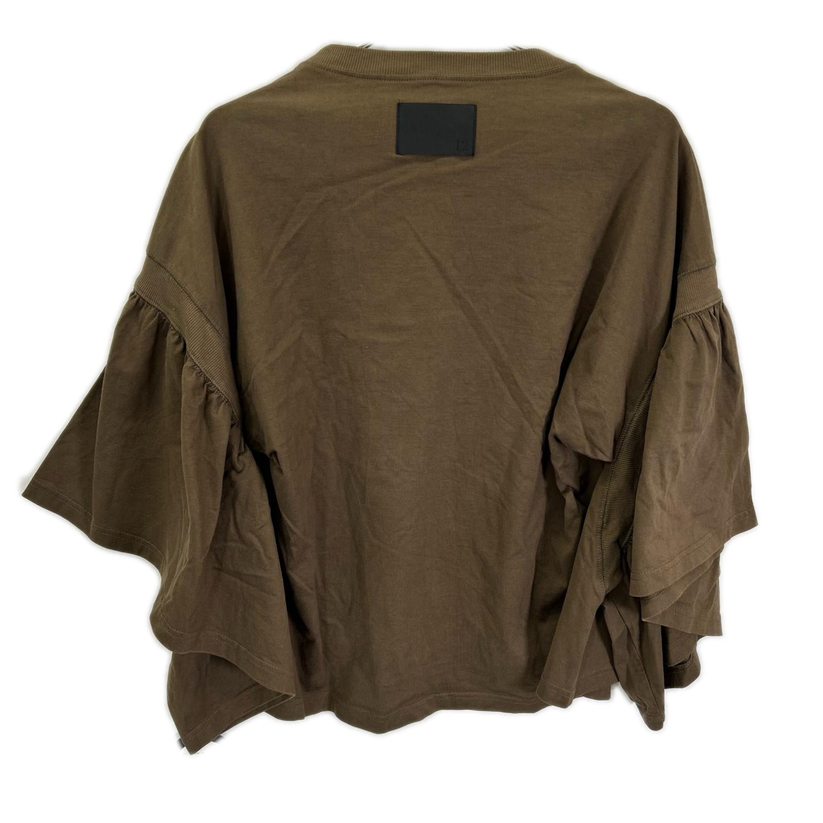 COGTHEBIGSMOKE コグザビッグスモーク 1201-172-1209-1 カーキ LAURA GATHERED SLV TOP/ボリューム ギャザー フレアブラウス トップス