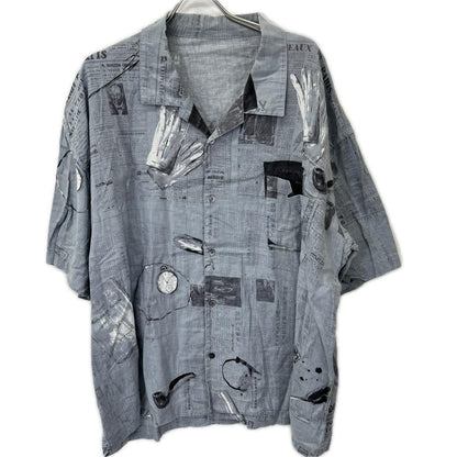 Porter Classic ポータークラシック PC-016-1550 グレー コットン×リネン MONSIEUR KURATA COTTON LINEN SHORT SLEEVE SHIRT トップス