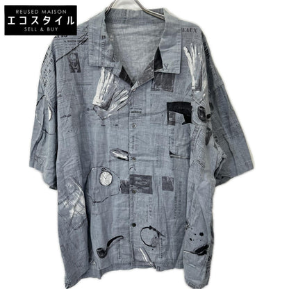 Porter Classic ポータークラシック PC-016-1550 グレー コットン×リネン MONSIEUR KURATA COTTON LINEN SHORT SLEEVE SHIRT トップス