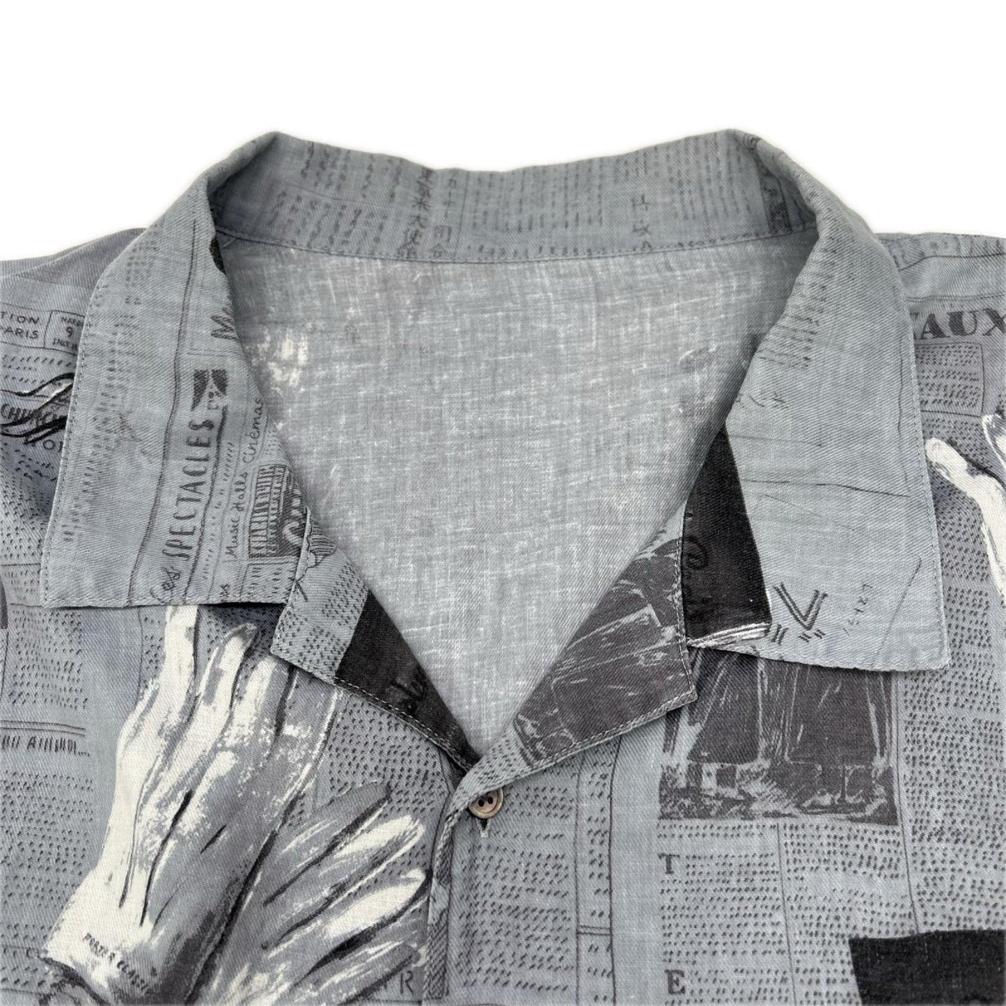 Porter Classic ポータークラシック PC-016-1550 グレー コットン×リネン MONSIEUR KURATA COTTON LINEN SHORT SLEEVE SHIRT トップス