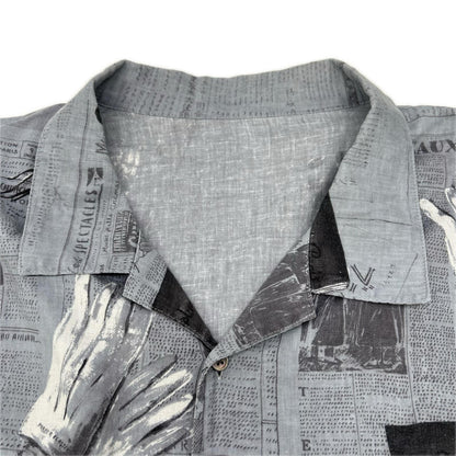 Porter Classic ポータークラシック PC-016-1550 グレー コットン×リネン MONSIEUR KURATA COTTON LINEN SHORT SLEEVE SHIRT トップス