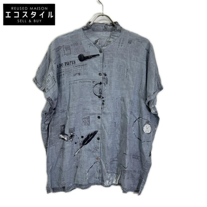 Porter Classic ポータークラシック グレー コットン×リネン MONSIEUR KURATA COTTONN LINEN BLOUSE トップス