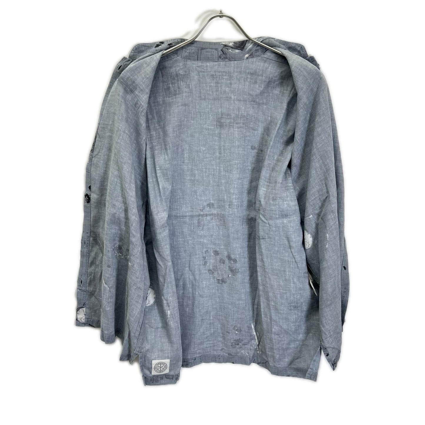 Porter Classic ポータークラシック グレー コットン×リネン MONSIEUR KURATA COTTONN LINEN BLOUSE トップス