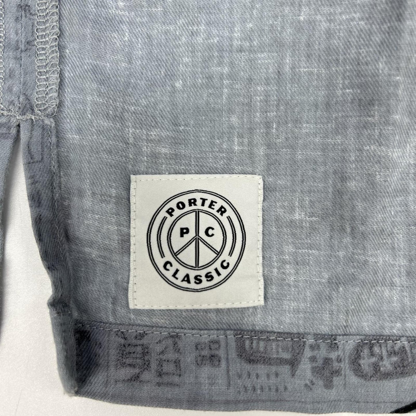 Porter Classic ポータークラシック グレー コットン×リネン MONSIEUR KURATA COTTONN LINEN BLOUSE トップス