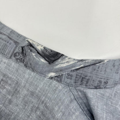 Porter Classic ポータークラシック グレー コットン×リネン MONSIEUR KURATA COTTONN LINEN BLOUSE トップス