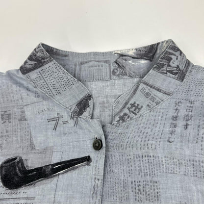 Porter Classic ポータークラシック グレー コットン×リネン MONSIEUR KURATA COTTONN LINEN BLOUSE トップス