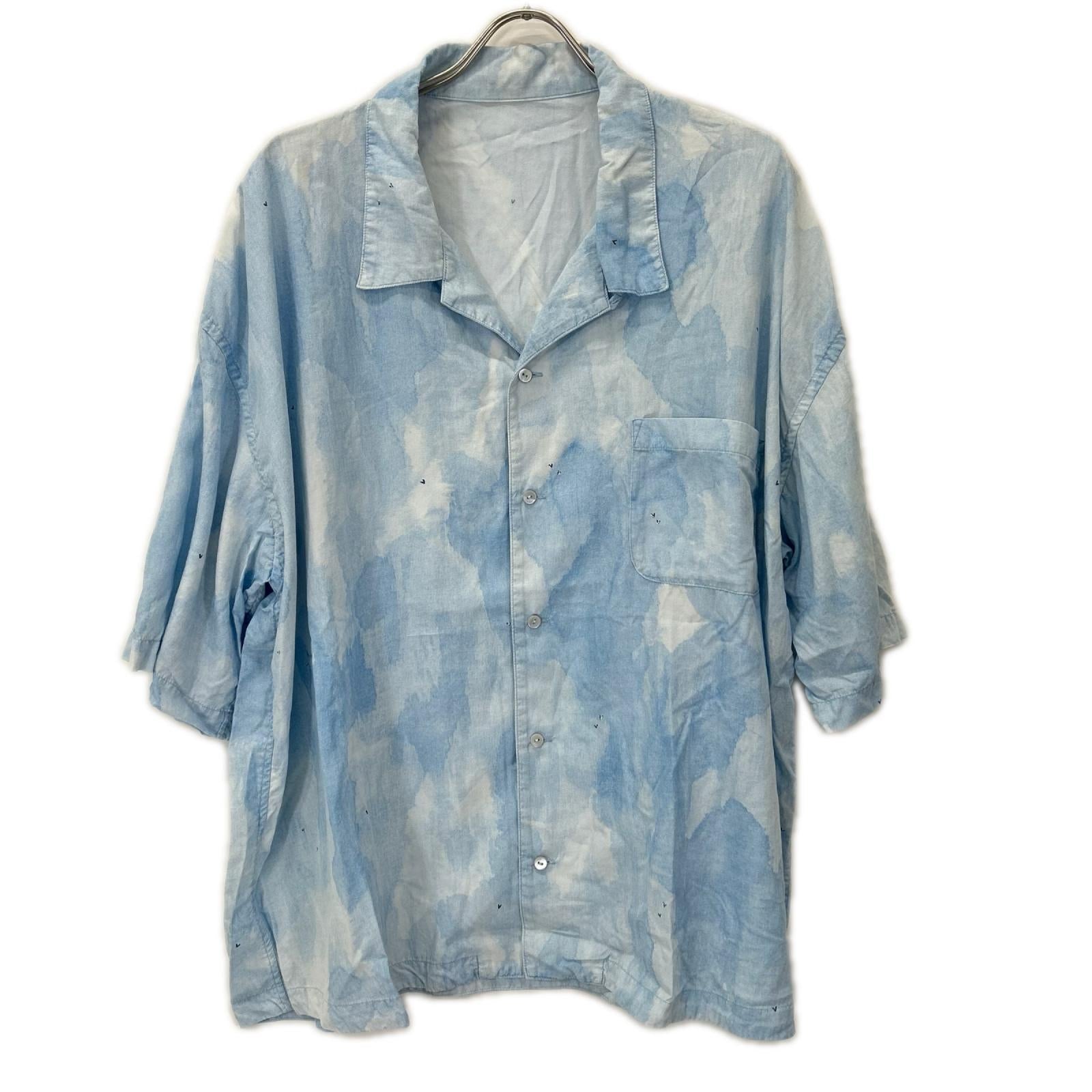 Porter Classic ポータークラシック ブルー レクセル シェルボタン 水彩ALOHA SHIRT (BLUE WATER COLOR) トップス