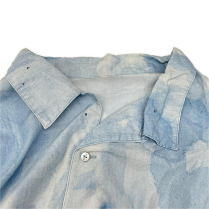 Porter Classic ポータークラシック ブルー レクセル シェルボタン 水彩ALOHA SHIRT (BLUE WATER COLOR) トップス