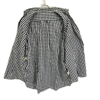 Porter Classic ポータークラシック ブラック×ホワイト コットン ROLL UP GINGHAM CHECK SHIRT トップス
