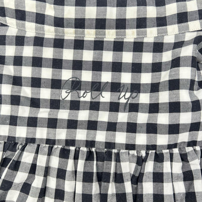 Porter Classic ポータークラシック ブラック×ホワイト コットン ROLL UP GINGHAM CHECK SHIRT トップス