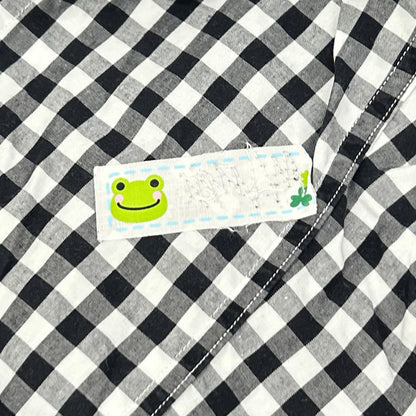 Porter Classic ポータークラシック ブラック×ホワイト コットン ROLL UP GINGHAM CHECK SHIRT トップス
