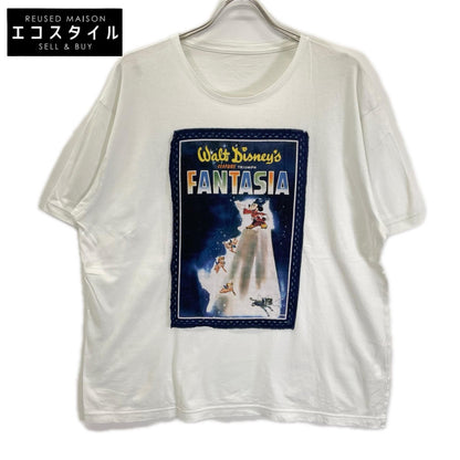 Porter Classic ポータークラシック ×Disney ホワイト コットン DISNEY FANTASIA BANDANA T-SHIRT トップス