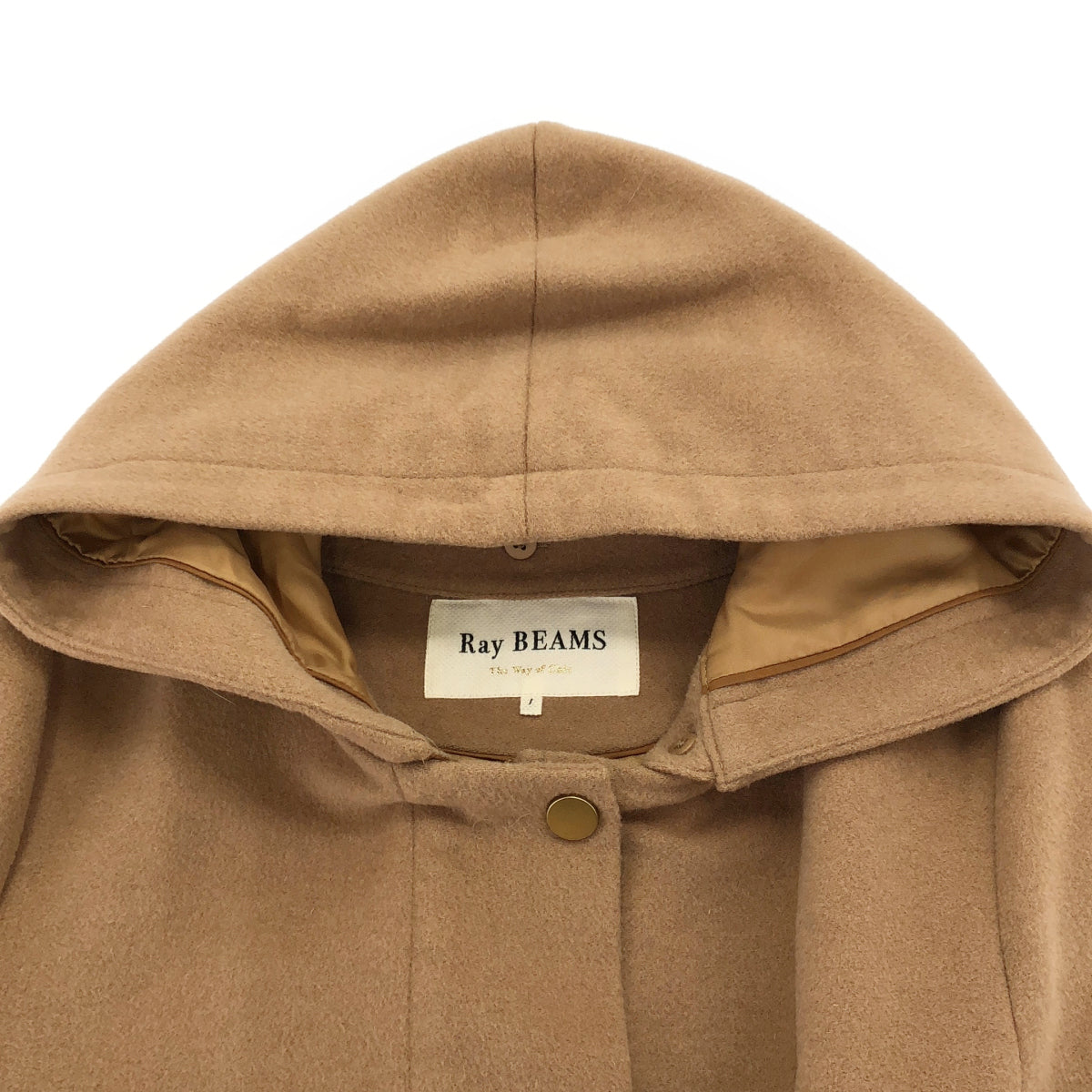 RAY BEAMS レイビームス 63-19-0213-690 キャメル ウールビーバー フーデッド2WAYロングコート トップス