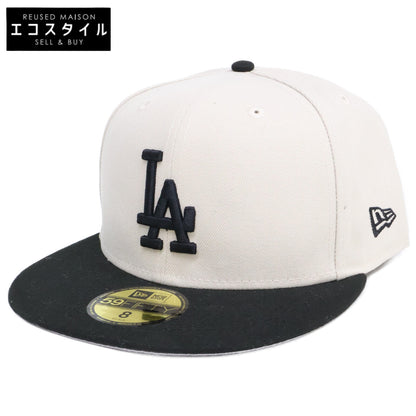 New Era ニューエラ 【新品同様】59FIFTY Powered by GORO NAKATSUGAWA（MIN-NANO） ロサンゼルス・ドジャース ストーン ブラックバイザー キャップ 帽子
