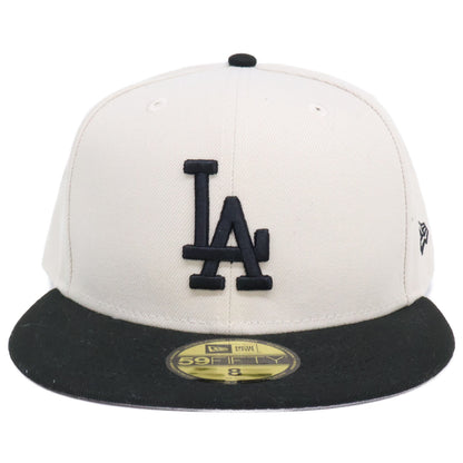 New Era ニューエラ 【新品同様】59FIFTY Powered by GORO NAKATSUGAWA（MIN-NANO） ロサンゼルス・ドジャース ストーン ブラックバイザー キャップ 帽子