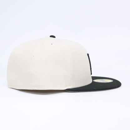 New Era ニューエラ 【新品同様】59FIFTY Powered by GORO NAKATSUGAWA（MIN-NANO） ロサンゼルス・ドジャース ストーン ブラックバイザー キャップ 帽子