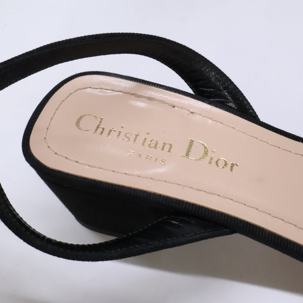 Christian Dior クリスチャンディオール Adiorable CDパール リボンモチーフ アンクルストラップ サンダル シューズ
