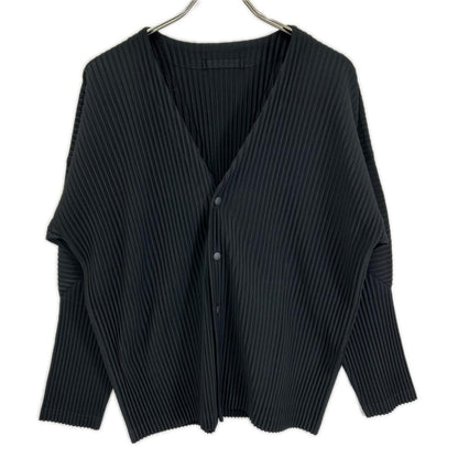 HOMME PLISSE ISSEY MIYAKE オムプリッセ イッセイミヤケ 25AW HP55JL141 ブラック BASICS ロングスリーブ プリーツカーディガン トップス
