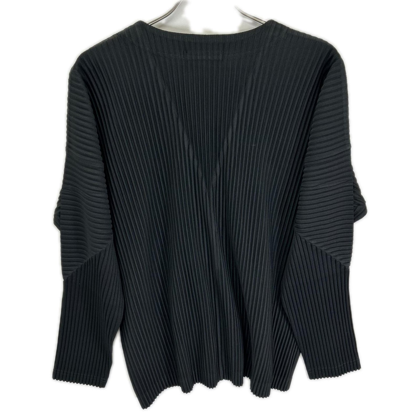 HOMME PLISSE ISSEY MIYAKE オムプリッセ イッセイミヤケ 25AW HP55JL141 ブラック BASICS ロングスリーブ プリーツカーディガン トップス