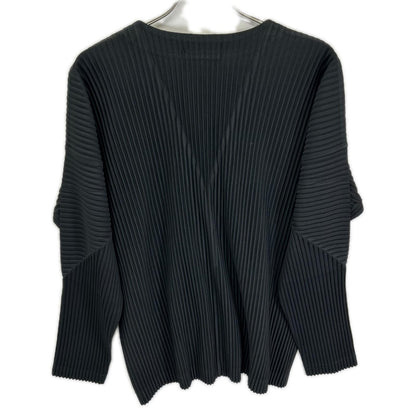 HOMME PLISSE ISSEY MIYAKE オムプリッセ イッセイミヤケ 25AW HP55JL141 ブラック BASICS ロングスリーブ プリーツカーディガン トップス