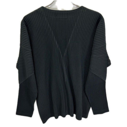 HOMME PLISSE ISSEY MIYAKE オムプリッセ イッセイミヤケ 25AW HP55JL141 ブラック BASICS ロングスリーブ プリーツカーディガン トップス