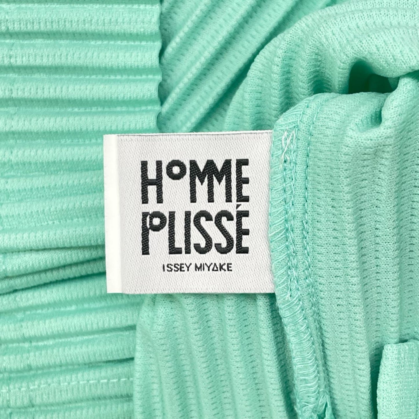 HOMME PLISSE ISSEY MIYAKE オムプリッセ イッセイミヤケ 24SS HP41JK149 ミントグリーン プリーツ加工 クルーネック ロングスリーブ カットソー トップス