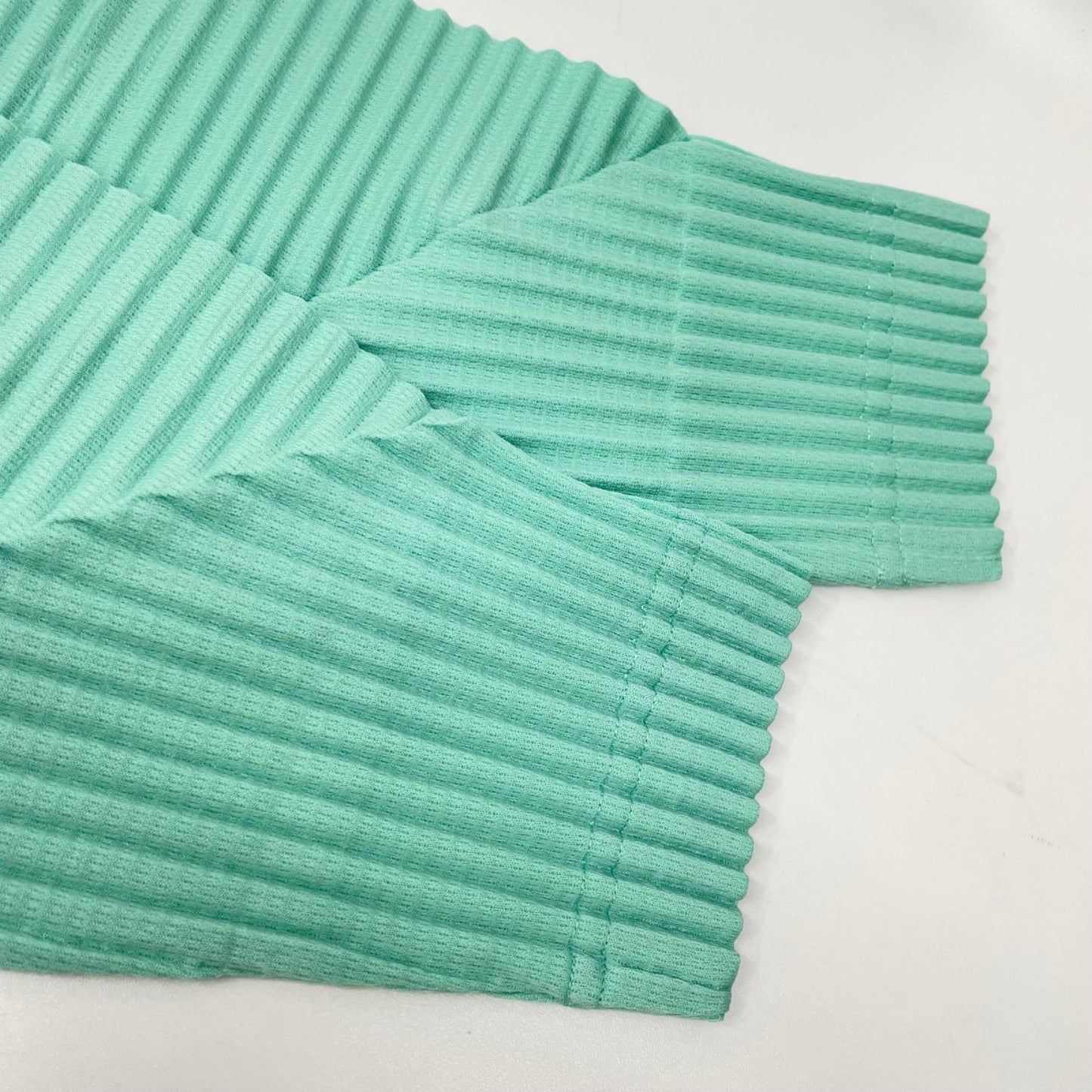 HOMME PLISSE ISSEY MIYAKE オムプリッセ イッセイミヤケ 24SS HP41JK149 ミントグリーン プリーツ加工 クルーネック ロングスリーブ カットソー トップス