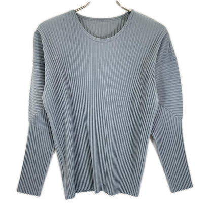 HOMME PLISSE ISSEY MIYAKE オムプリッセ イッセイミヤケ 25SS HP51JK182 ブルーグレー COLOR PLEATS/カラープリーツ ロングスリーブ カットソー トップス