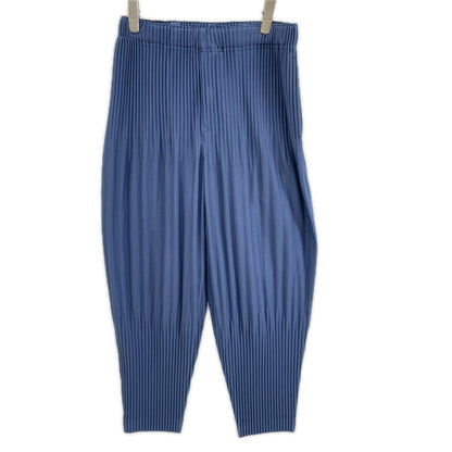 HOMME PLISSE ISSEY MIYAKE オムプリッセ イッセイミヤケ 23AW HP33JF128 ブルー 消しプリーツ加工 パンツ ボトムス