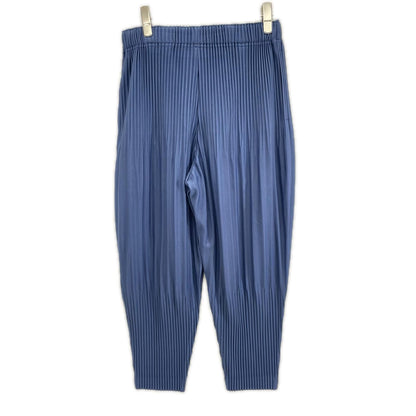 HOMME PLISSE ISSEY MIYAKE オムプリッセ イッセイミヤケ 23AW HP33JF128 ブルー 消しプリーツ加工 パンツ ボトムス