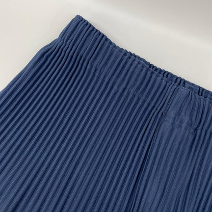 HOMME PLISSE ISSEY MIYAKE オムプリッセ イッセイミヤケ 23AW HP33JF128 ブルー 消しプリーツ加工 パンツ ボトムス