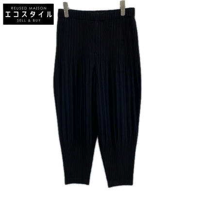 HOMME PLISSE ISSEY MIYAKE オムプリッセ イッセイミヤケ 25AW HP55JF451 ブラック 消しプリーツ加工パンツ ボトムス