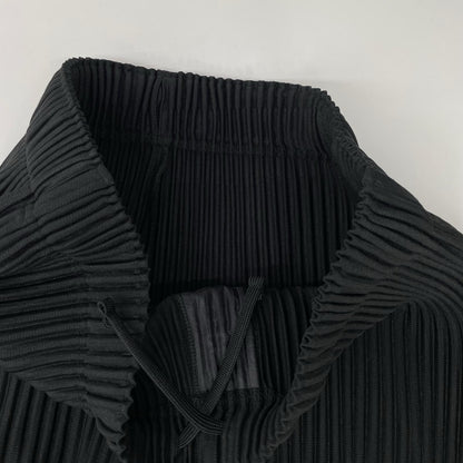 HOMME PLISSE ISSEY MIYAKE オムプリッセ イッセイミヤケ 25AW HP55JF451 ブラック 消しプリーツ加工パンツ ボトムス