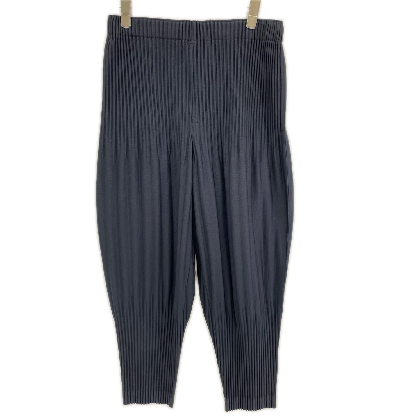 HOMME PLISSE ISSEY MIYAKE オムプリッセ イッセイミヤケ 25AW HP55JF551 ネイビー 消しプリーツ加工パンツ ボトムス
