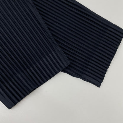 HOMME PLISSE ISSEY MIYAKE オムプリッセ イッセイミヤケ 25AW HP55JF551 ネイビー 消しプリーツ加工パンツ ボトムス