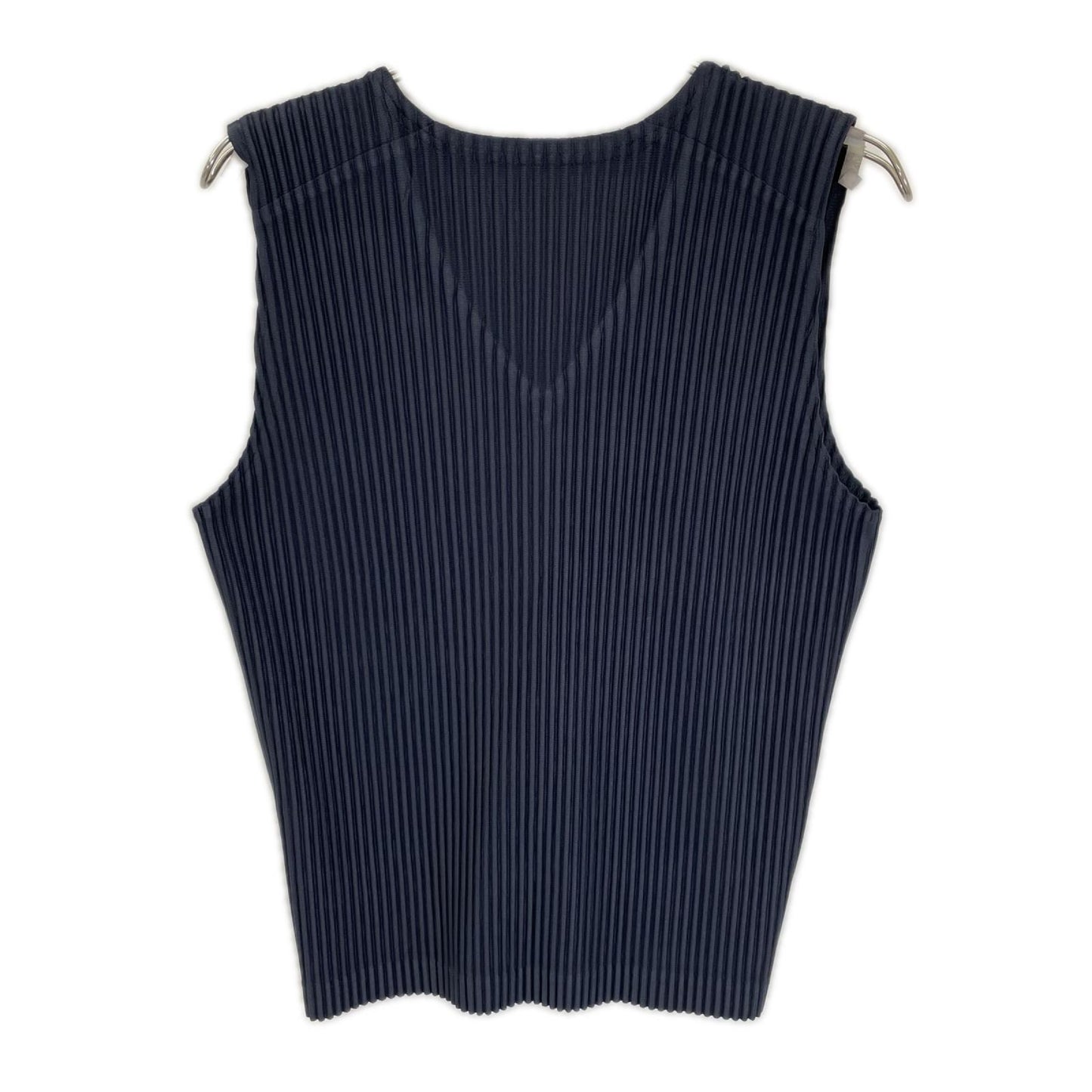 HOMME PLISSE ISSEY MIYAKE オムプリッセ イッセイミヤケ 25AW HP55JE510 ネイビー BASICS Vネック プリーツ ベスト ベスト