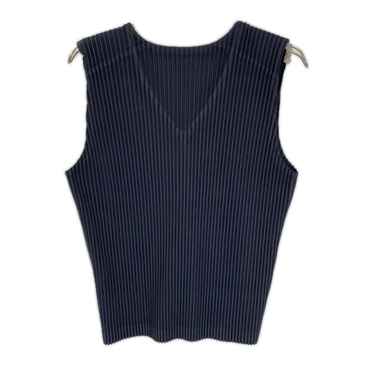HOMME PLISSE ISSEY MIYAKE オムプリッセ イッセイミヤケ 25AW HP55JE510 ネイビー BASICS Vネック プリーツ ベスト ベスト