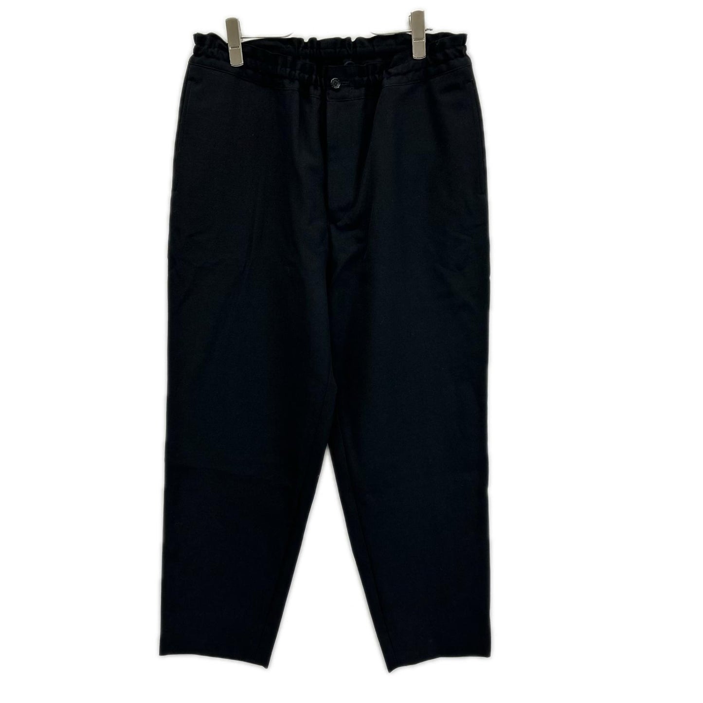 COMMEdesGARCONS HOMME DEUX コムデギャルソンオムドゥ 24年製 DO-P037 ブラック ドローストリングス ウールテーパードスラックス ボトムス