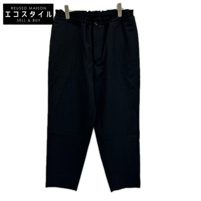 COMMEdesGARCONS HOMME DEUX コムデギャルソンオムドゥ 24年製 DO-P037 ブラック ドローストリングス ウールテーパードスラックス ボトムス