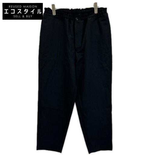 COMMEdesGARCONS HOMME DEUX コムデギャルソンオムドゥ 24年製 DO-P037 ブラック ドローストリングス ウールテーパードスラックス ボトムス