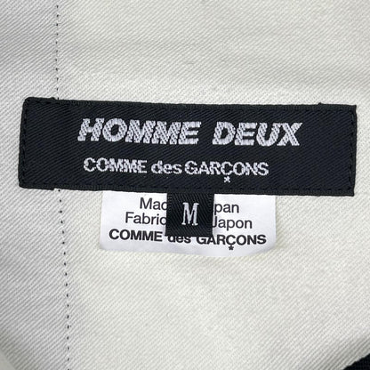 COMMEdesGARCONS HOMME DEUX コムデギャルソンオムドゥ 24年製 DO-P037 ブラック ドローストリングス ウールテーパードスラックス ボトムス