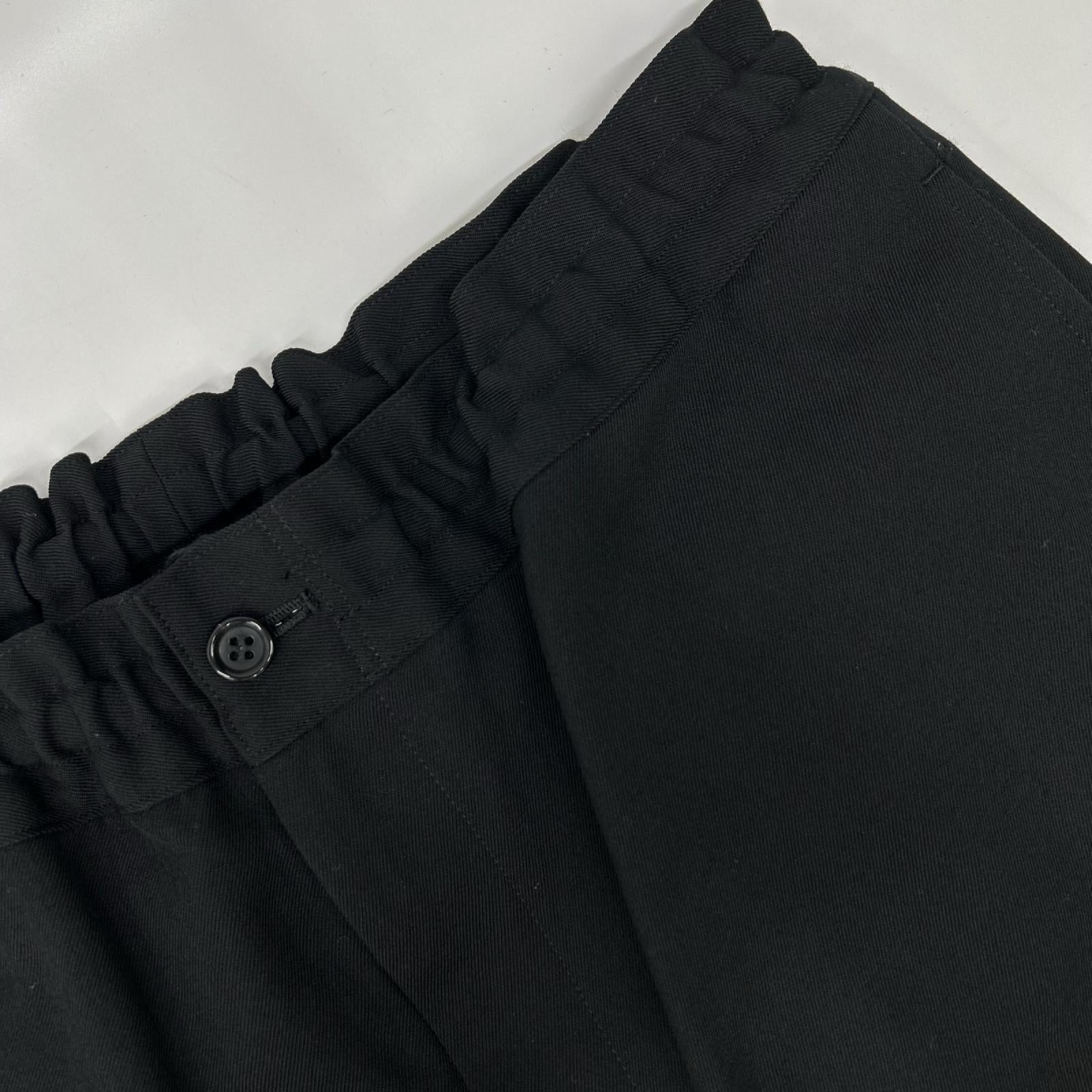 COMMEdesGARCONS HOMME DEUX コムデギャルソンオムドゥ 24年製 DO-P037 ブラック ドローストリングス ウールテーパードスラックス ボトムス