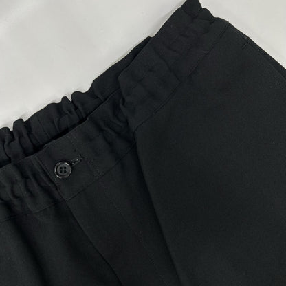 COMMEdesGARCONS HOMME DEUX コムデギャルソンオムドゥ 24年製 DO-P037 ブラック ドローストリングス ウールテーパードスラックス ボトムス