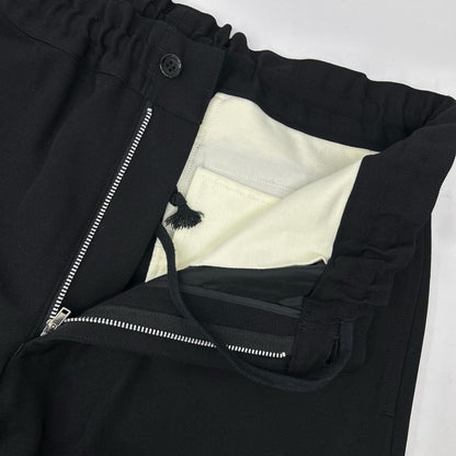 COMMEdesGARCONS HOMME DEUX コムデギャルソンオムドゥ 24年製 DO-P037 ブラック ドローストリングス ウールテーパードスラックス ボトムス