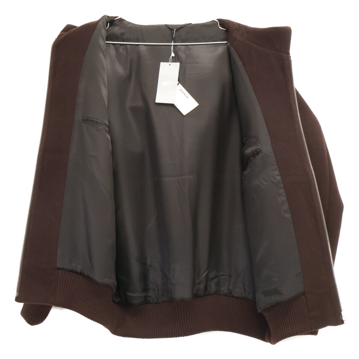 AURALEE オーラリー 【新品同様/24AW】A24AB02PK DOUBLE CLOTH HEAVY WOOL PILE ZIP HOODIE ジップアップ フーディジャケット ジャケット