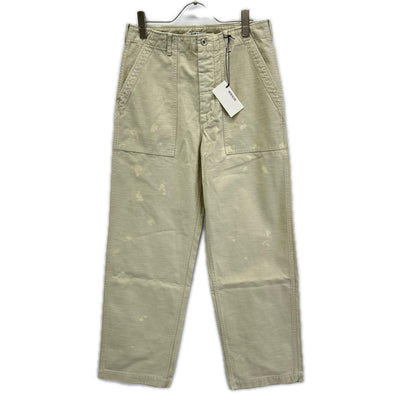 AURALEE オーラリー A25AP01BP 25AW DUSTY IVORY/ダスティーアイボリー WASHED BAGGY SATIN BLEACHED BAKER PANTS ペイカーパンツ ボトムス