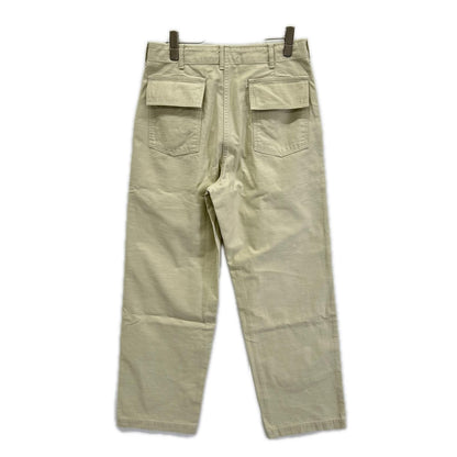AURALEE オーラリー A25AP01BP 25AW DUSTY IVORY/ダスティーアイボリー WASHED BAGGY SATIN BLEACHED BAKER PANTS ペイカーパンツ ボトムス